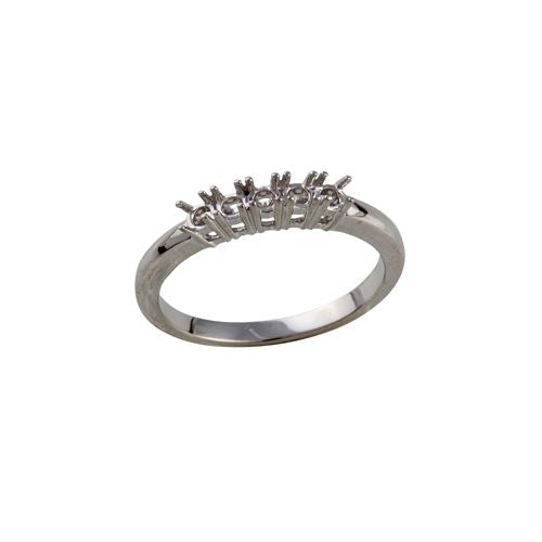 18ct White 0.25ct Natural Diamond 5 stone Ring Mount