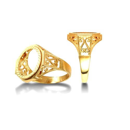 9ct Yellow Gold Full Sovereign Ring