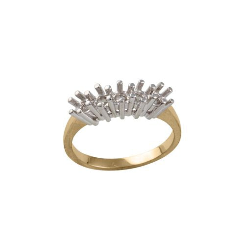 18ct Yellow and white 25pts Natural Diamond Ring Mount