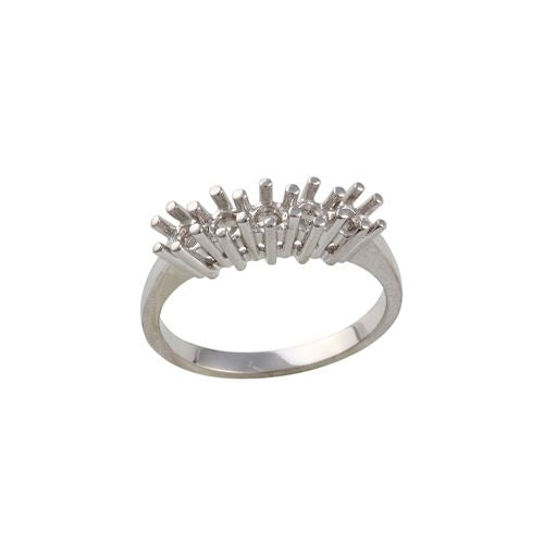 18ct White 25pts 5 Stone Natural Diamond Ring Mount