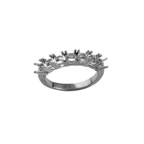 18ct White 0.50ct Natural Diamond 7 stone 1/2 Eternity Ring Mount