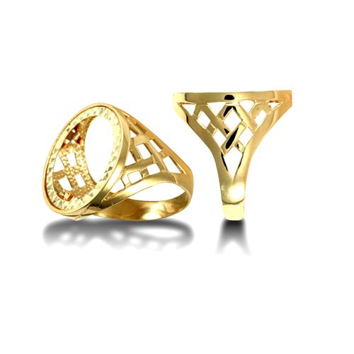 9ct Yellow Gold Full Sovereign Ring