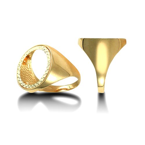 9ct Yellow Gold Full Sovereign Ring