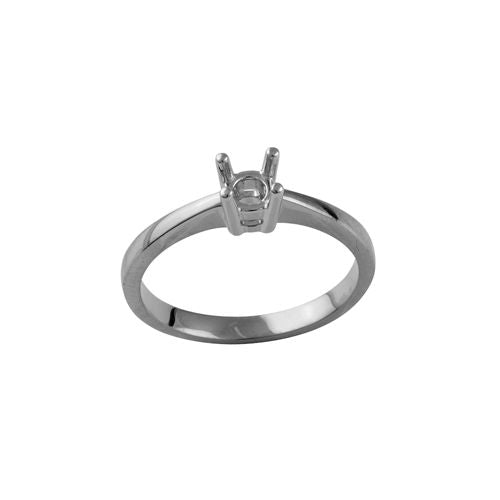 Platinum 0.25ct 4mm Round Solitaire 4 Claw Ring Mount